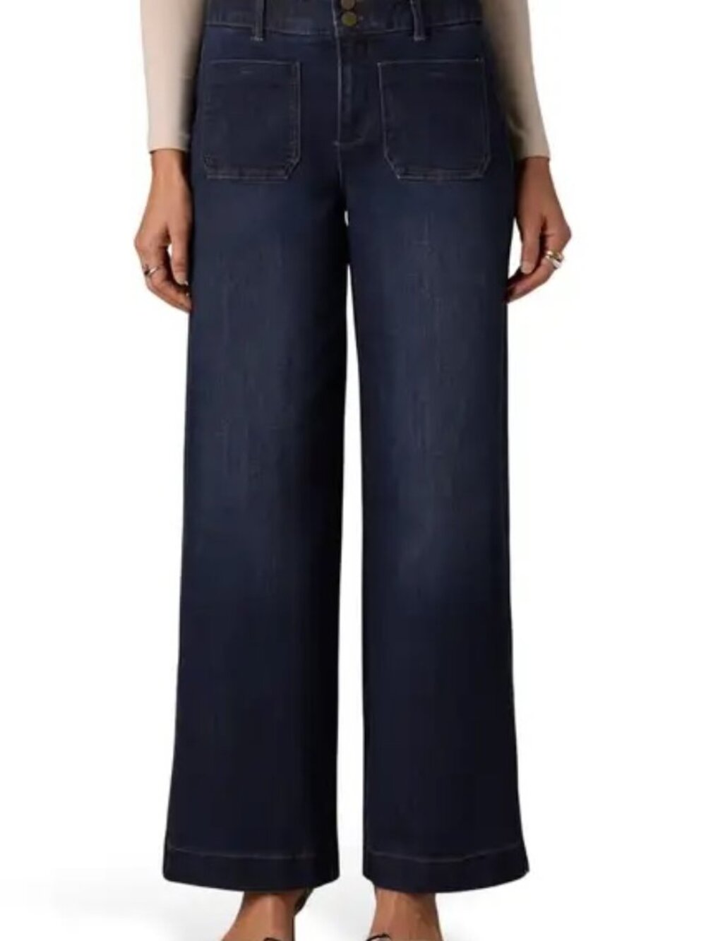 Wit & Wisdom Dark Blue Wide-Leg Flare Jeans